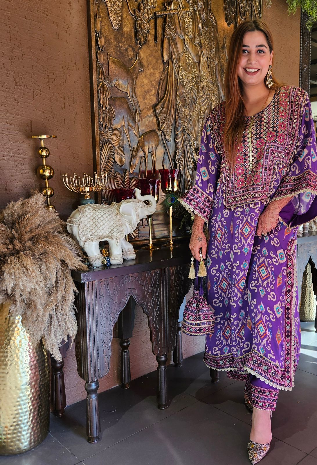 SHOP OUR NEW DESIGN IN STITCHED COLLECTION WITH IKKAT PRINT