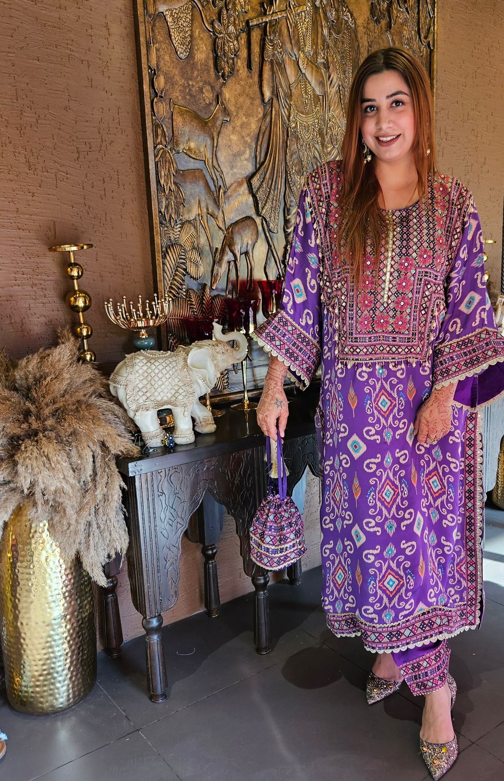 SHOP OUR NEW DESIGN IN STITCHED COLLECTION WITH IKKAT PRINT