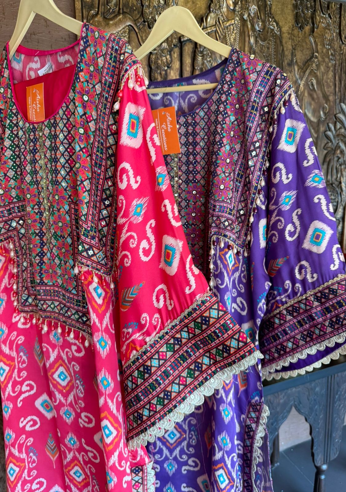 SHOP OUR NEW DESIGN IN STITCHED COLLECTION WITH IKKAT PRINT