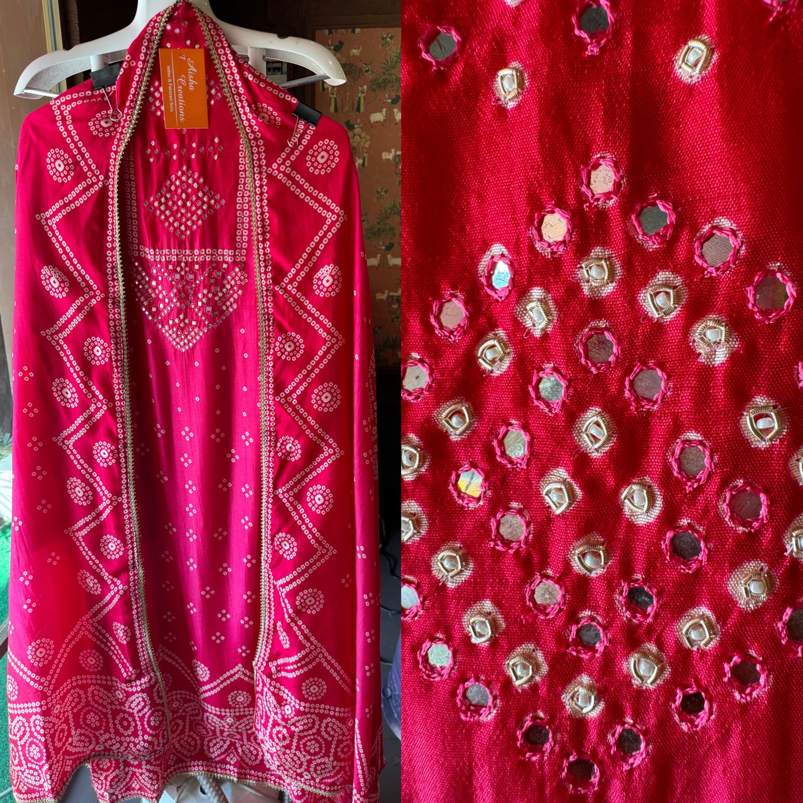 Bandhani printed Silk Shirt