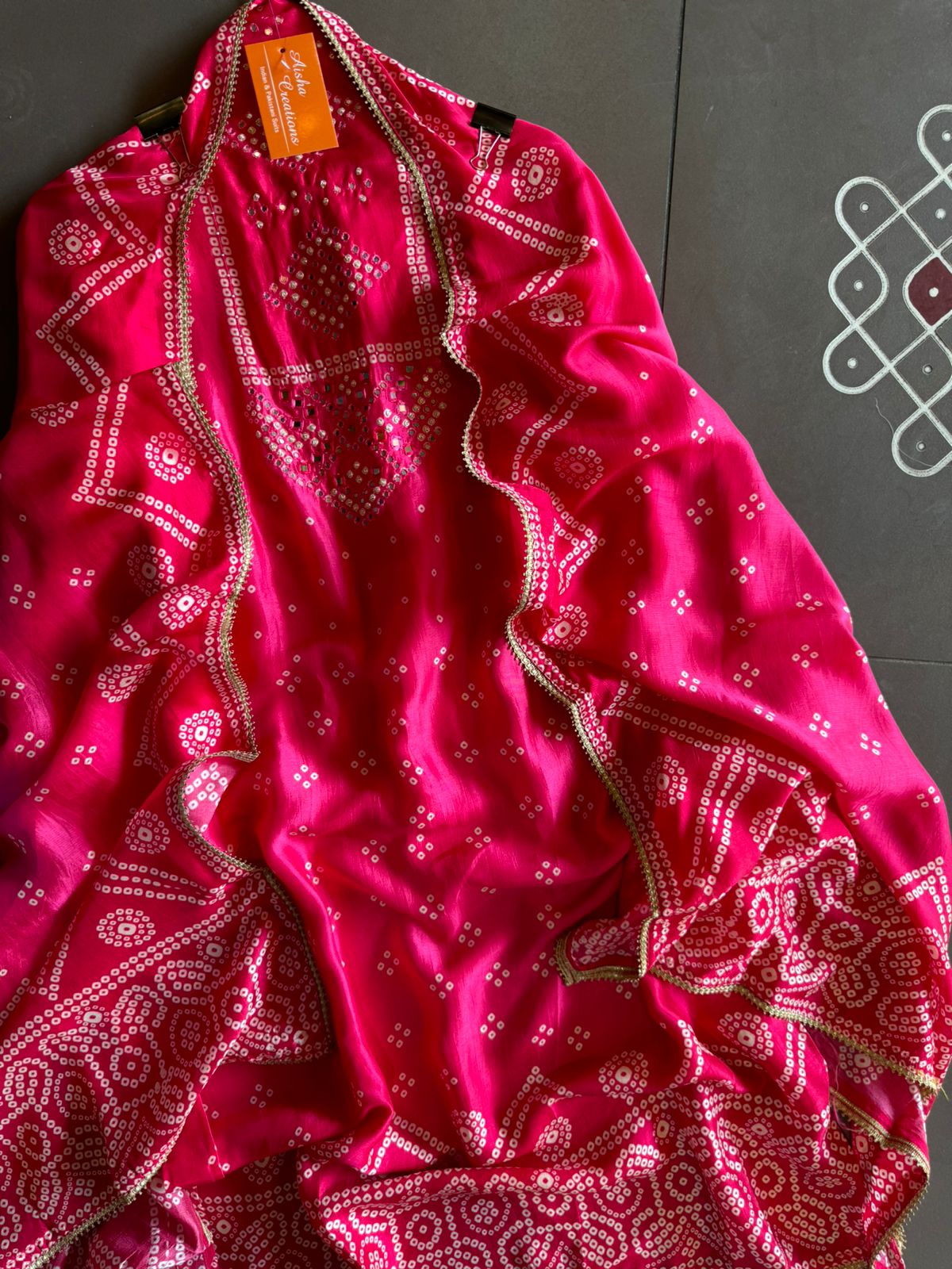 Bandhani printed Silk Shirt