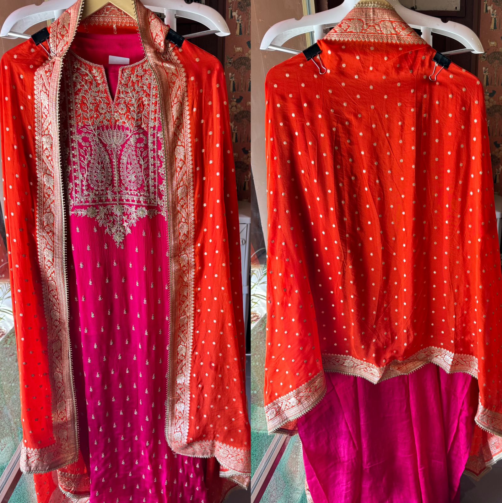 Pure chinon Unstitched kurta