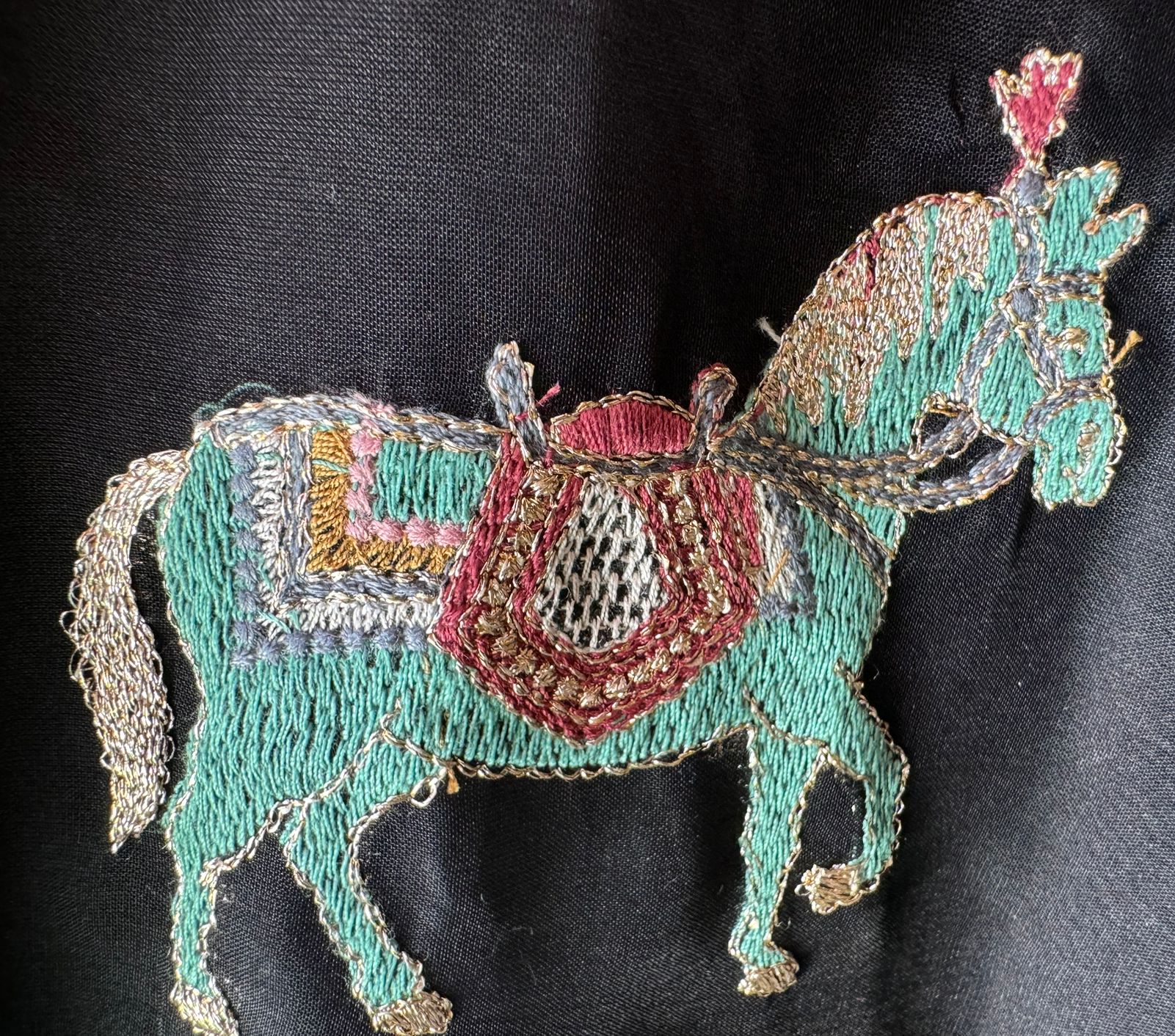 Pure crepe silk Shirt with complete Swarovski