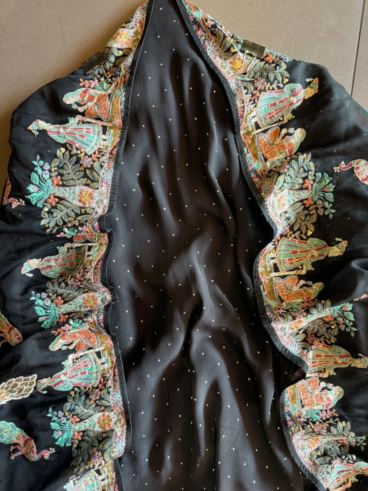 Pure crepe silk Shirt with complete Swarovski