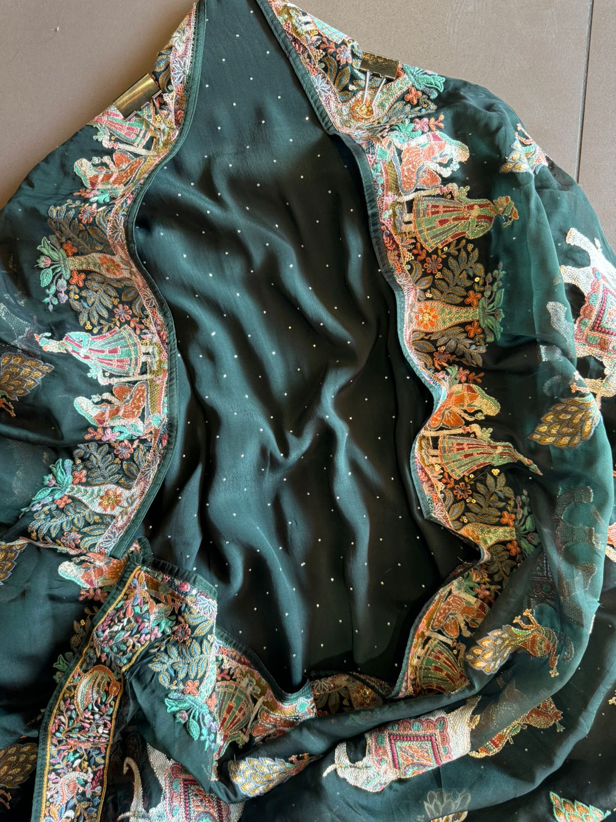 Pure crepe silk Shirt with complete Swarovski