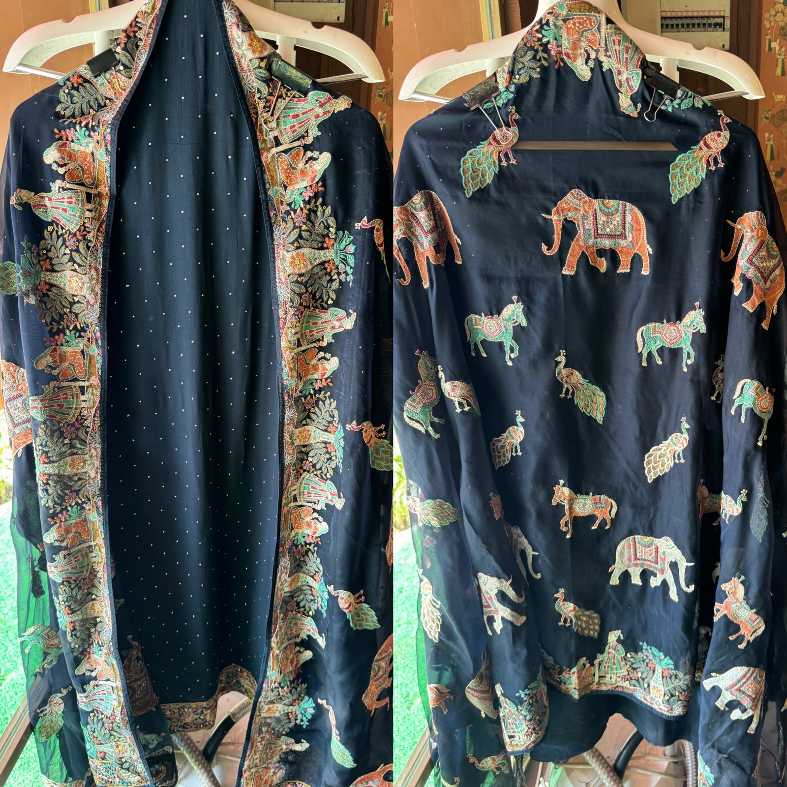 Pure crepe silk Shirt with complete Swarovski