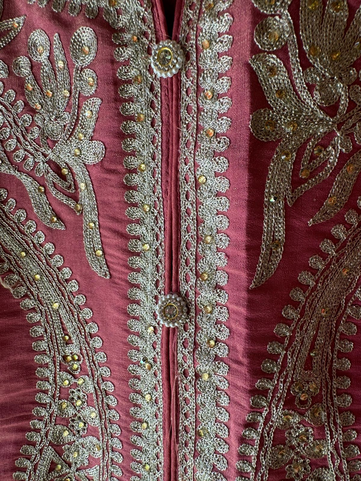 Silk jacquard unstitched shirt