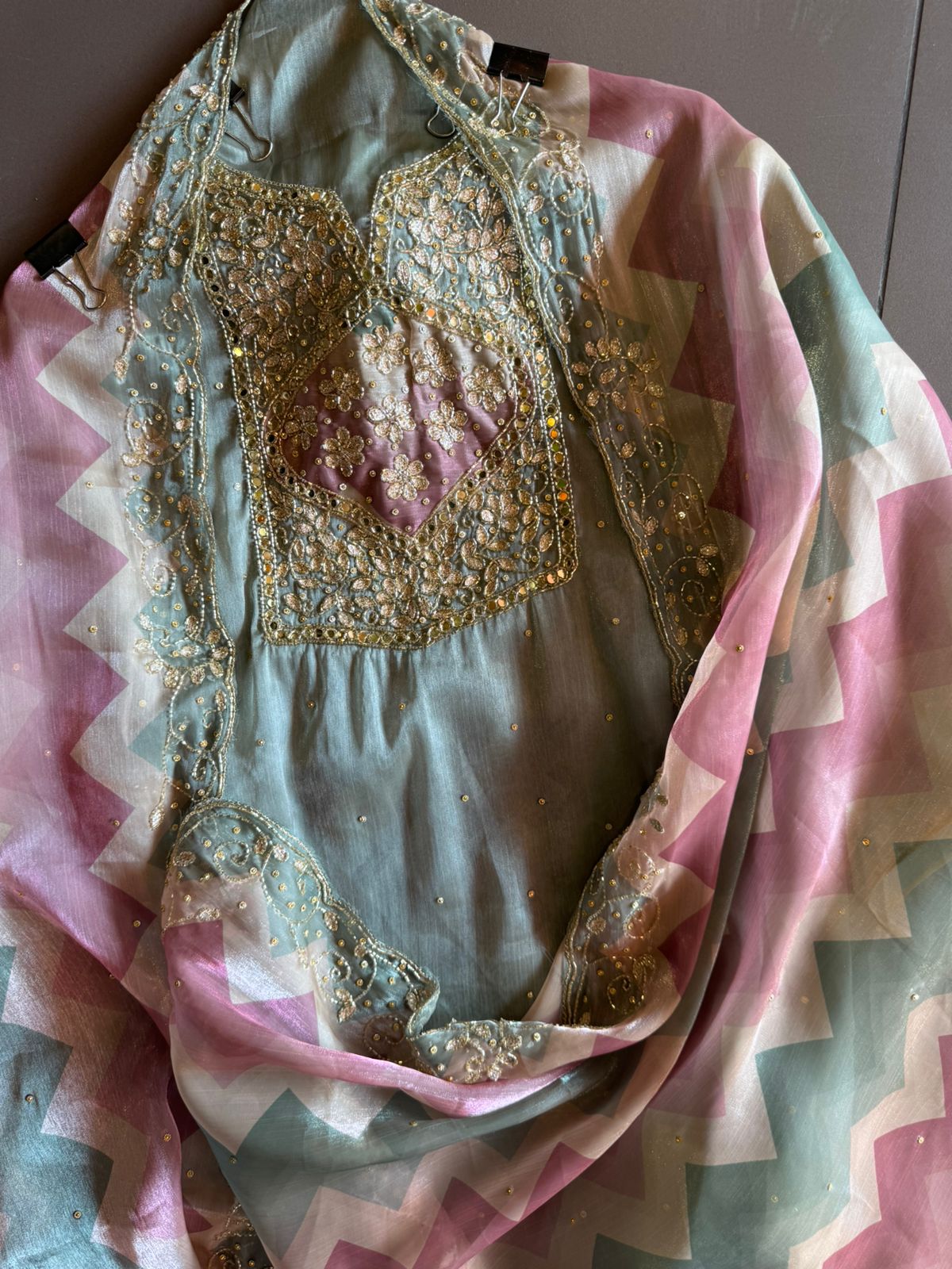 Pure soft glass tissue unstitched shirt