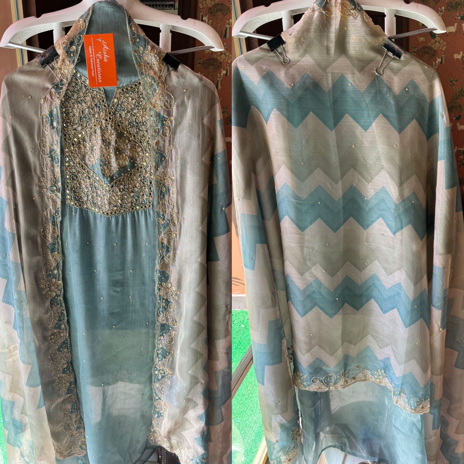 Pure soft glass tissue unstitched shirt