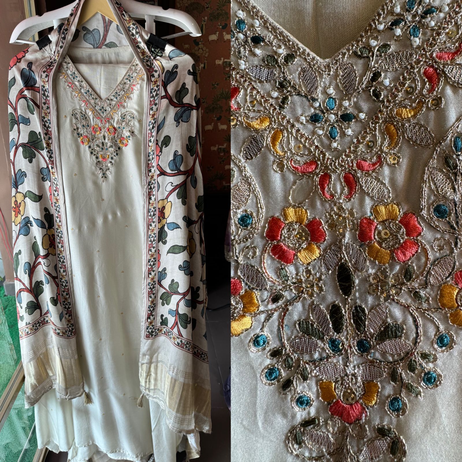 Pure Silk Shirt with Beautiful Dori