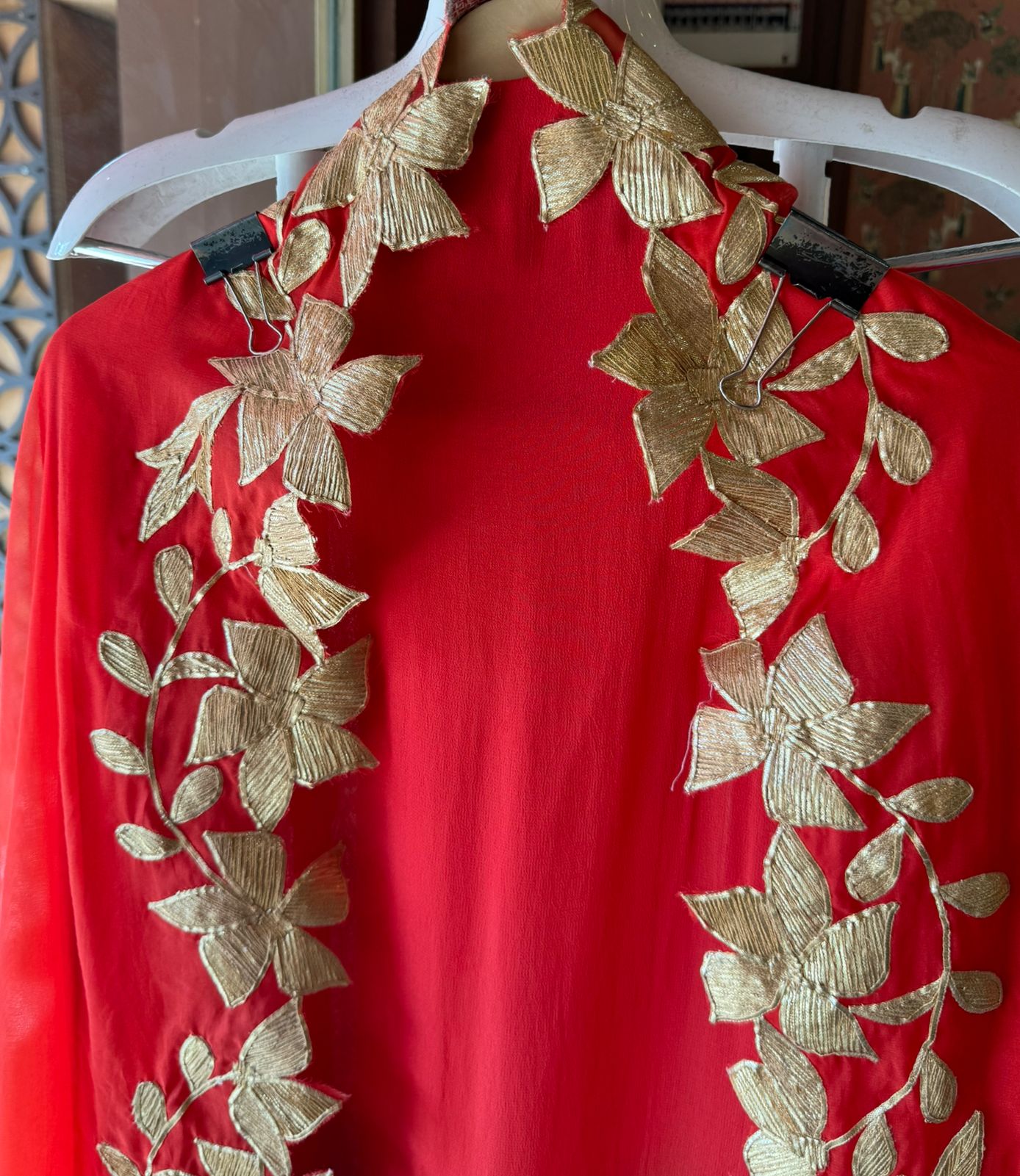 Pure Georgette unstitched Kurta Ombre shaded