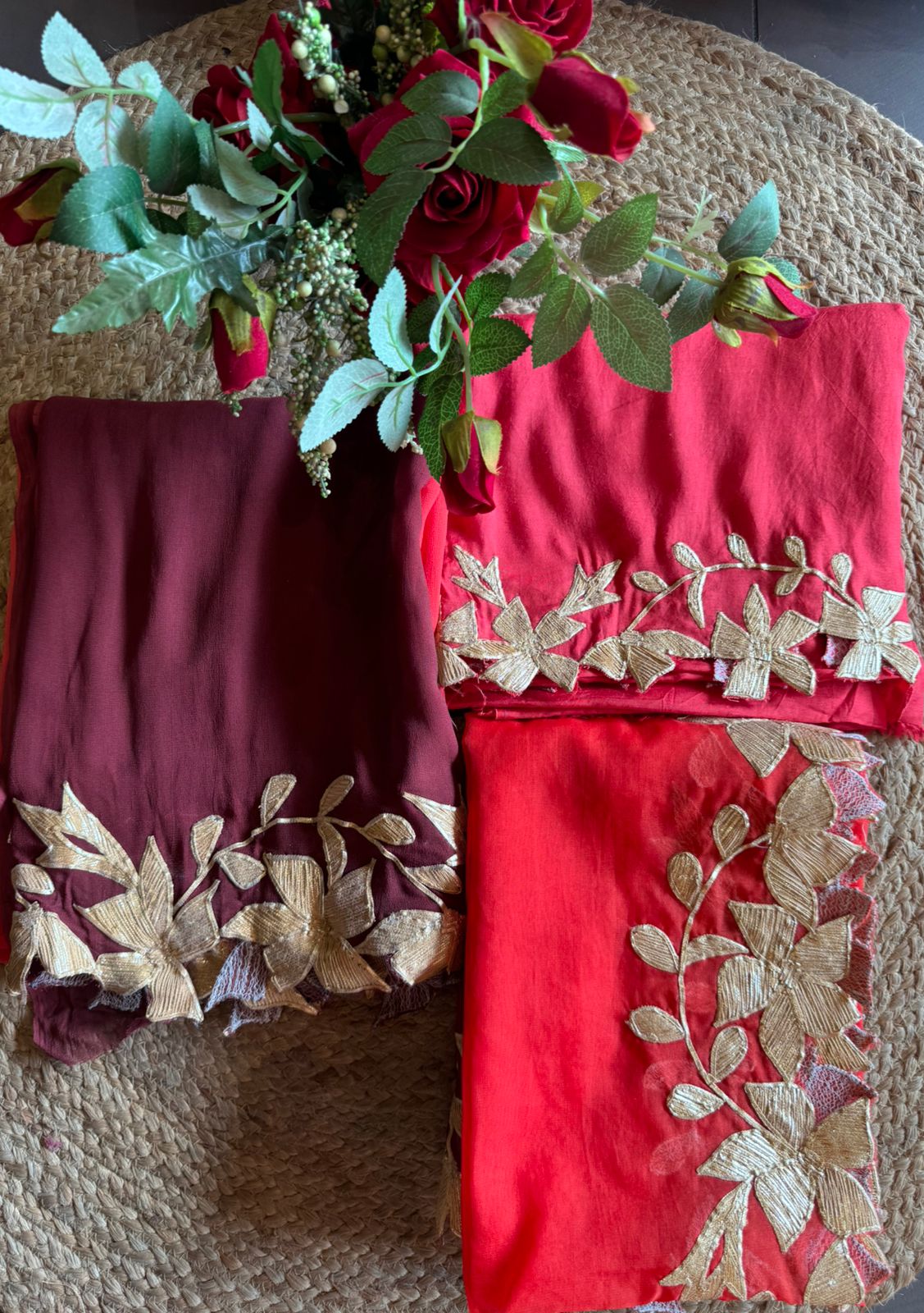 Pure Georgette unstitched Kurta Ombre shaded