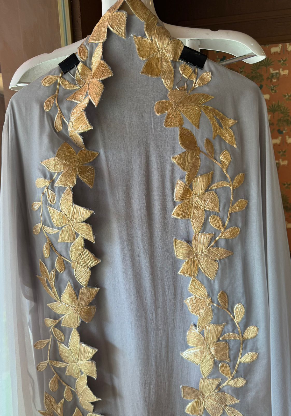 Pure Georgette unstitched Kurta Ombre shaded