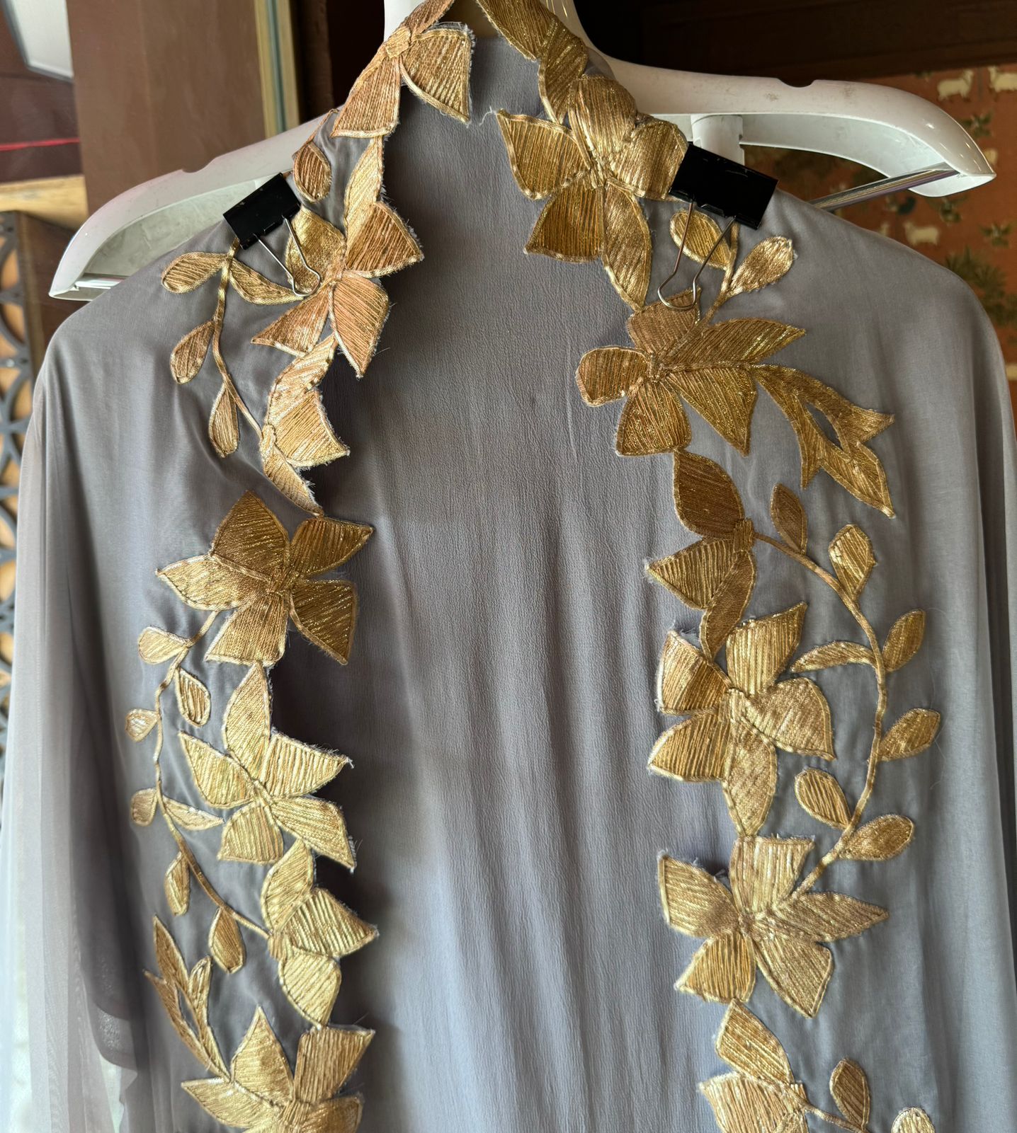 Pure Georgette unstitched Kurta Ombre shaded