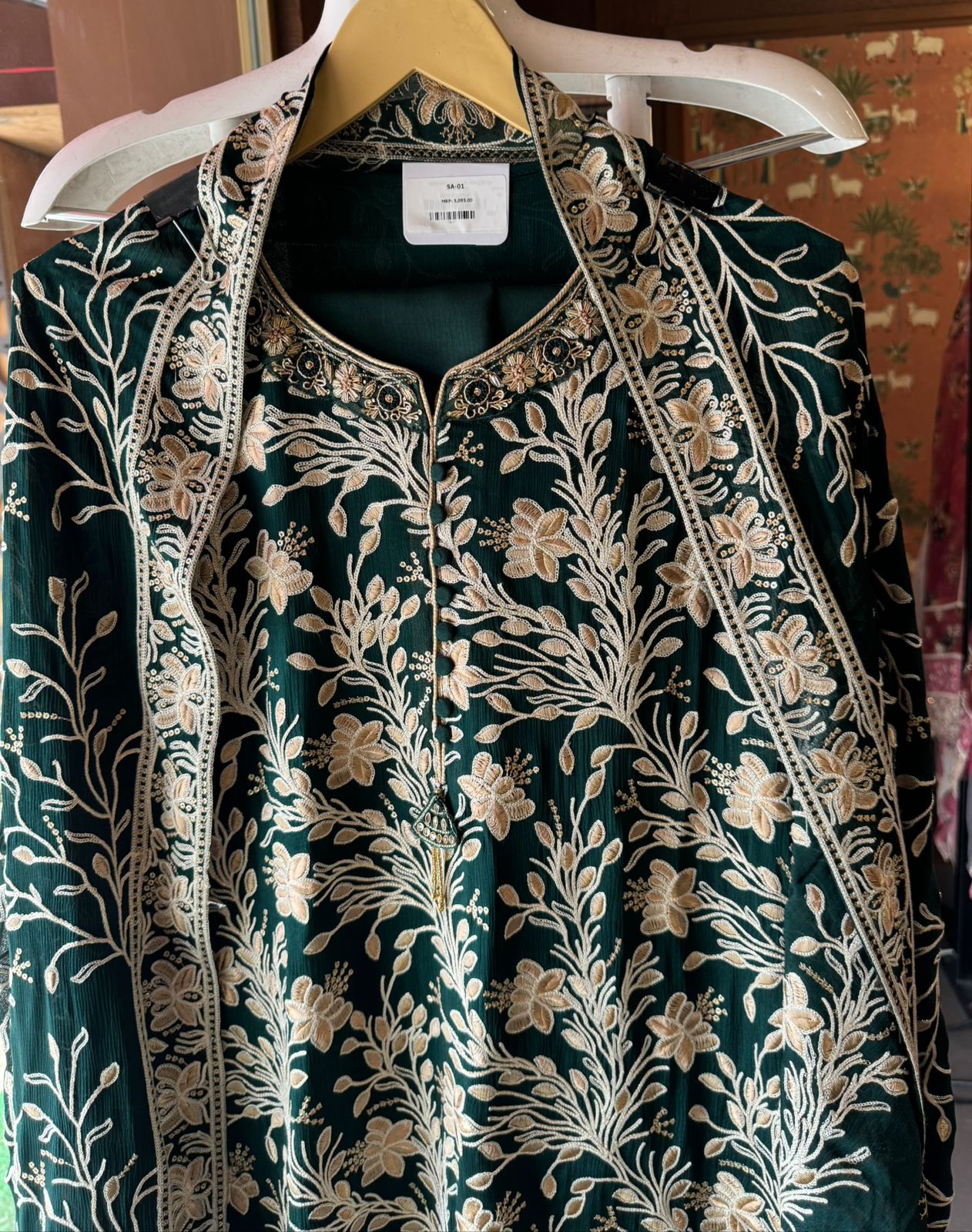 Pure chinon heavily embroidered collection