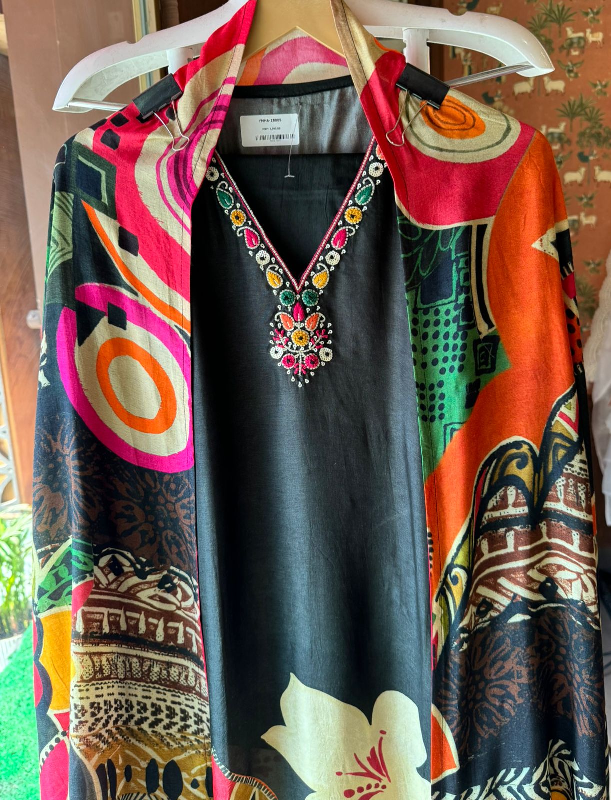 Pure digital printed silk shirt