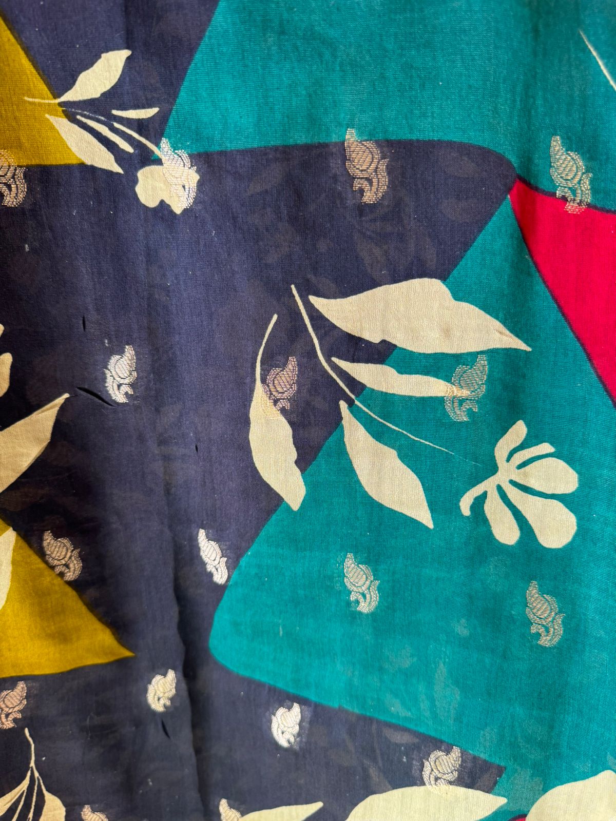 Pure baluchari Silk weaved digital printed shirt