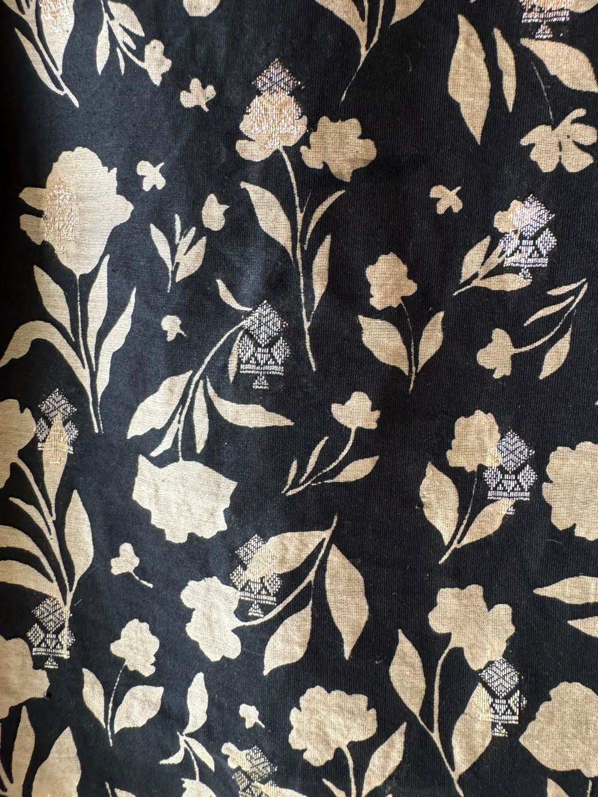 Pure baluchari Silk weaved digital printed shirt