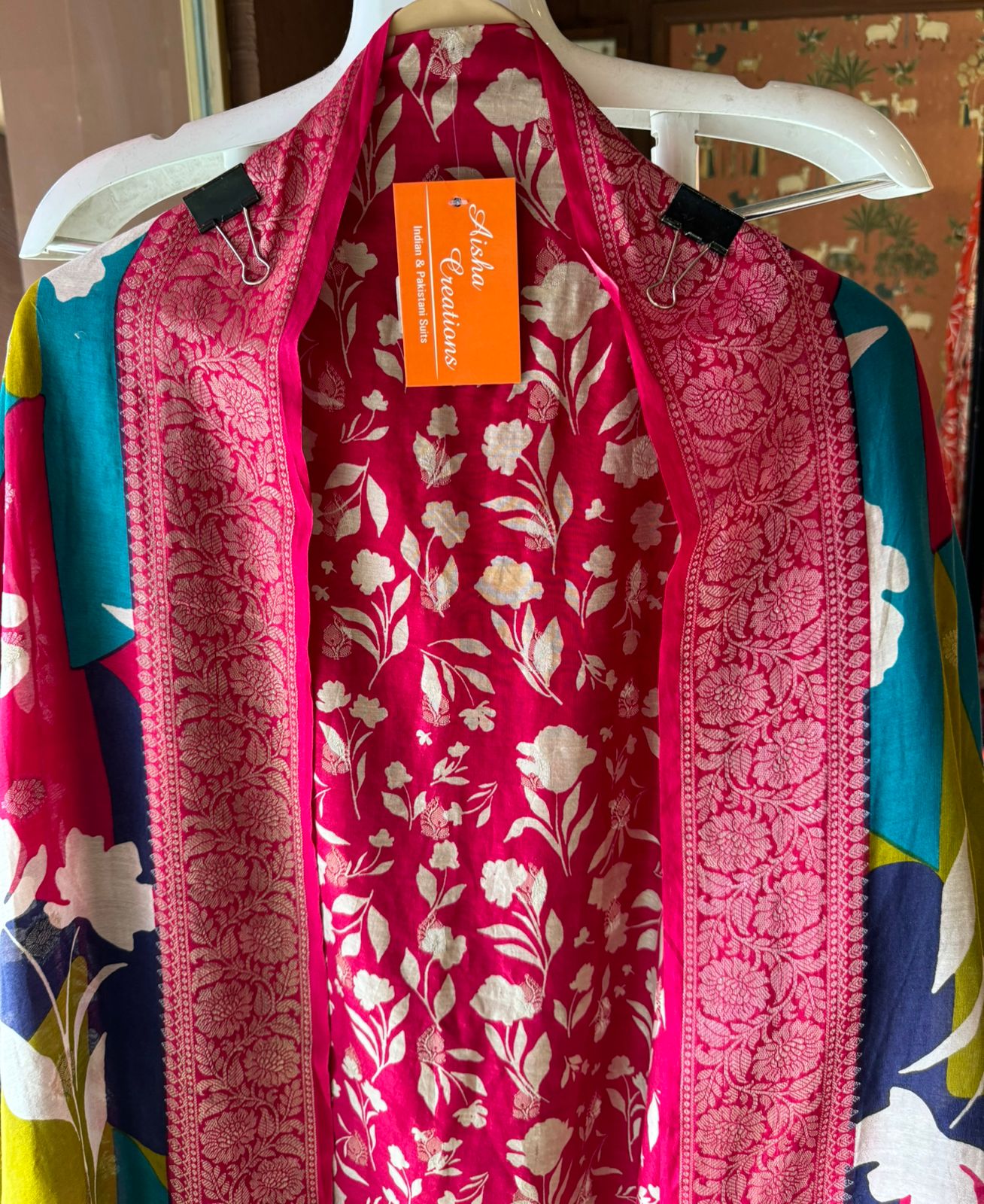 Pure baluchari Silk weaved digital printed shirt