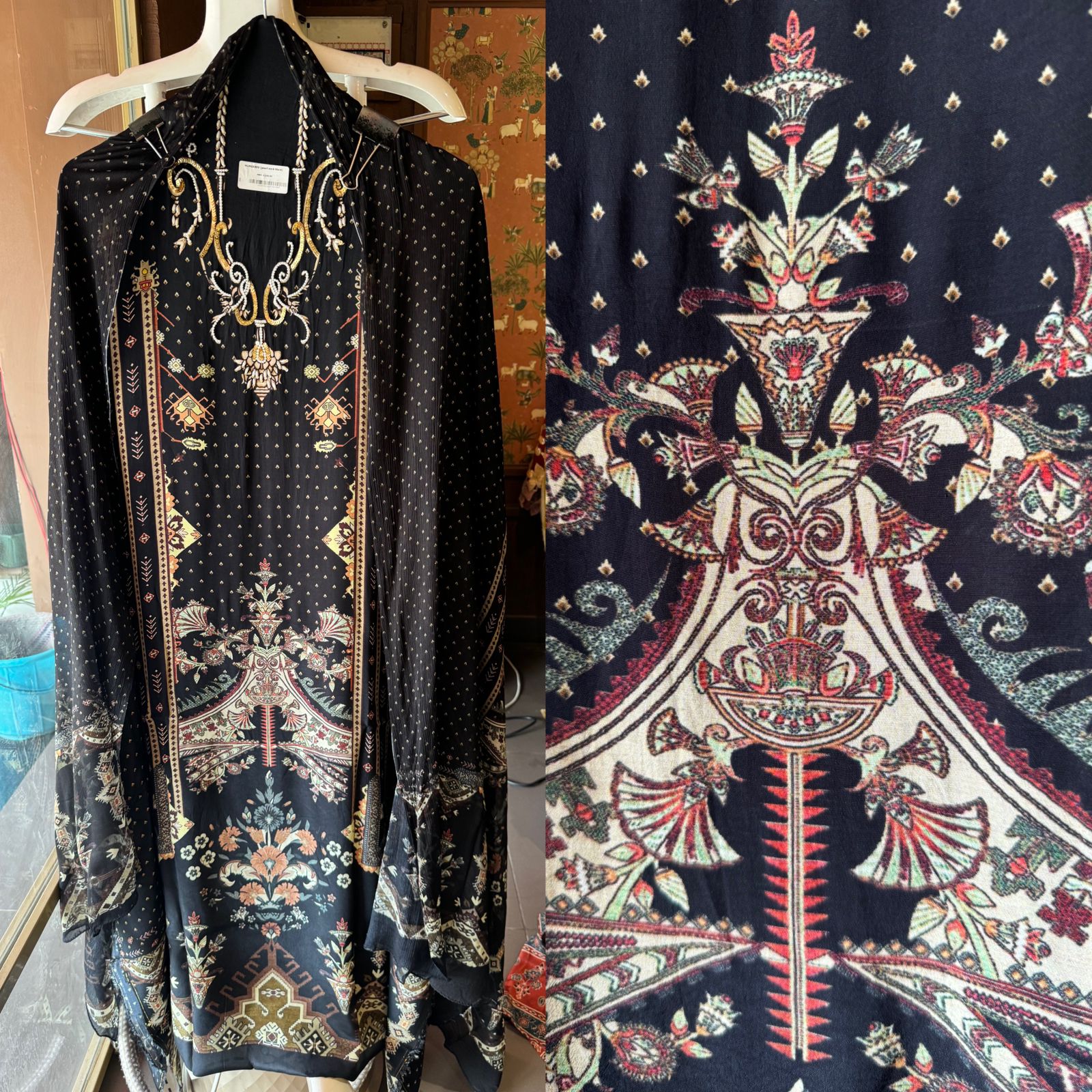 Pure crepe Pakistani digital prints (Unstitched fabrics)