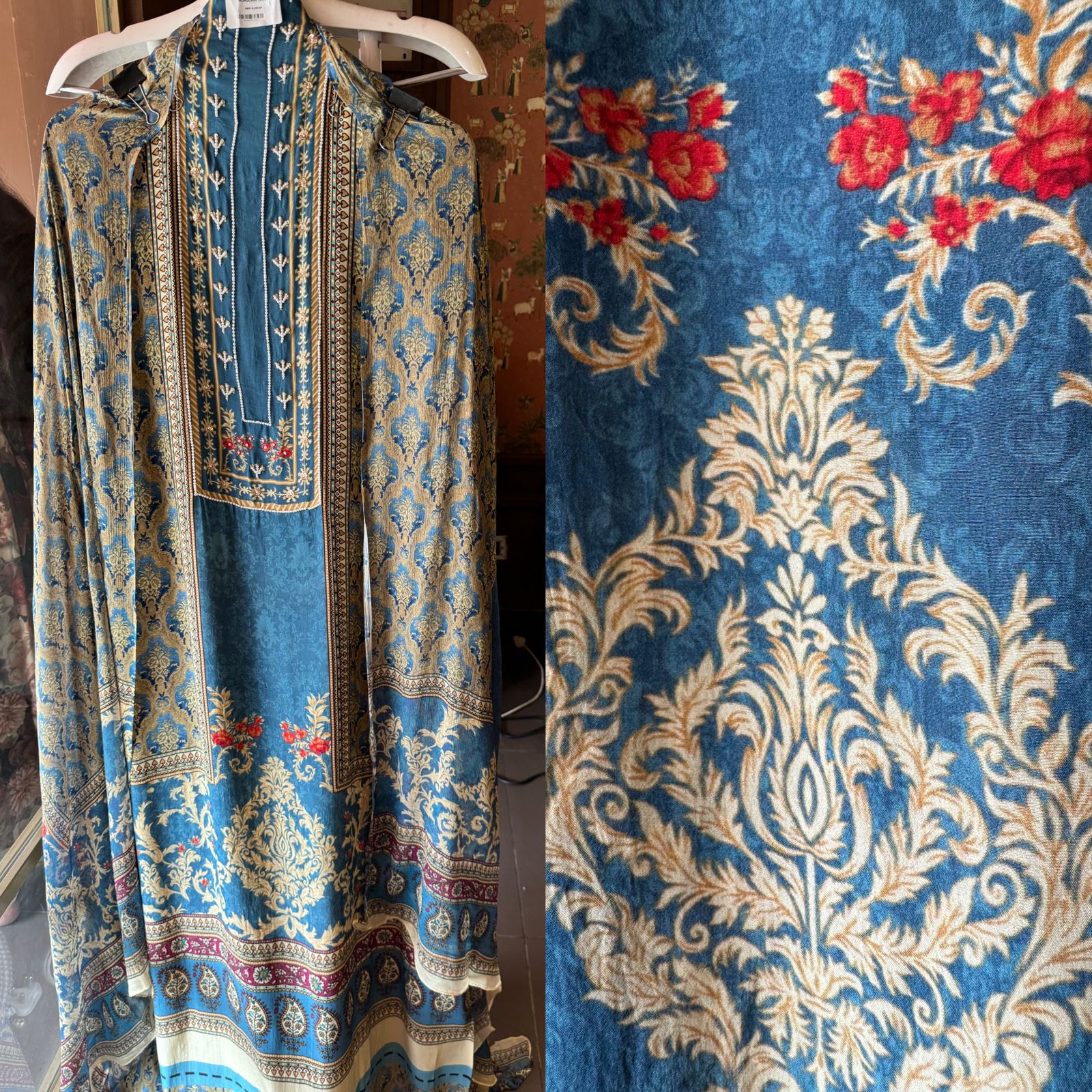 Pure crepe Pakistani digital prints (Unstitched fabrics)