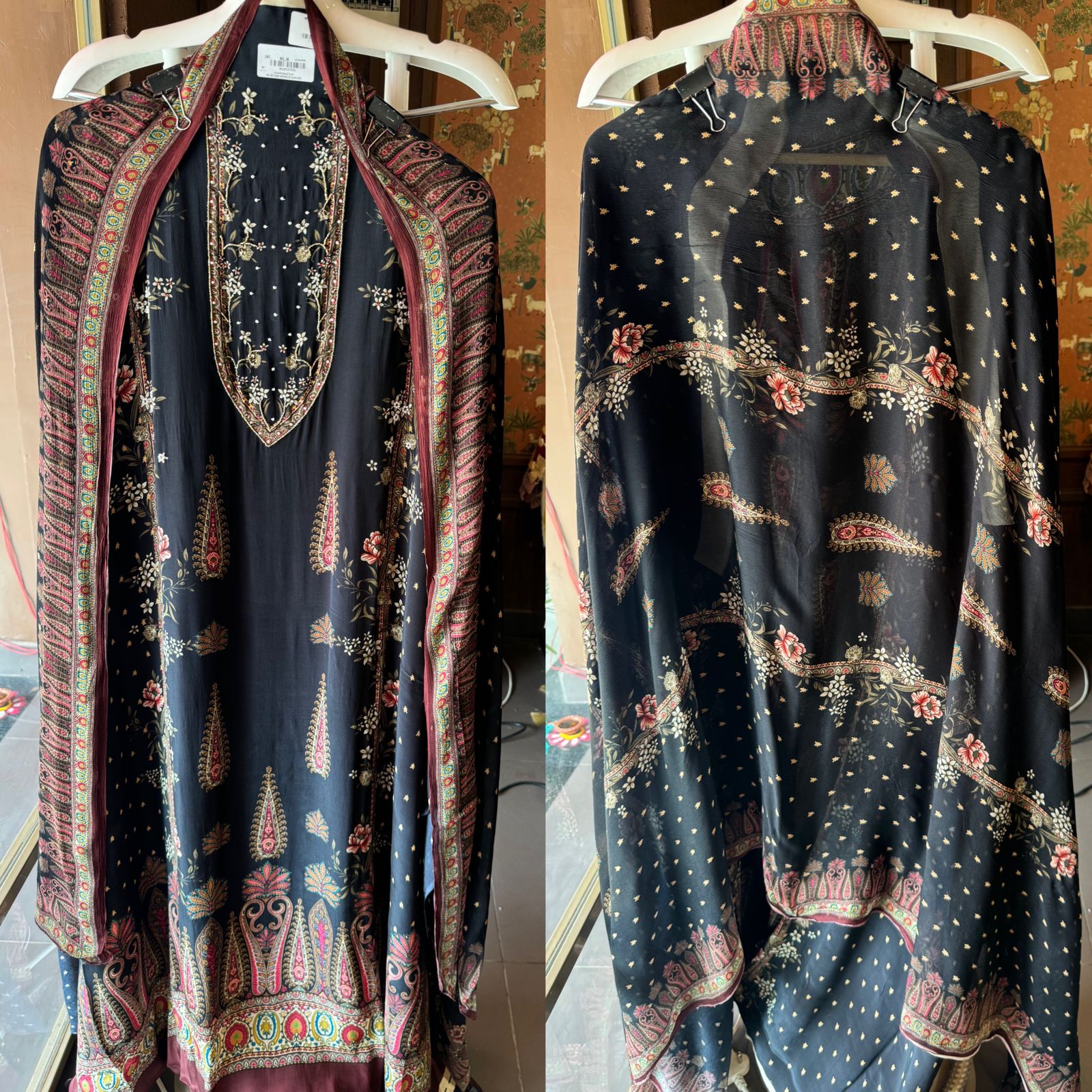 Pure crepe Pakistani digital prints (Unstitched fabrics)