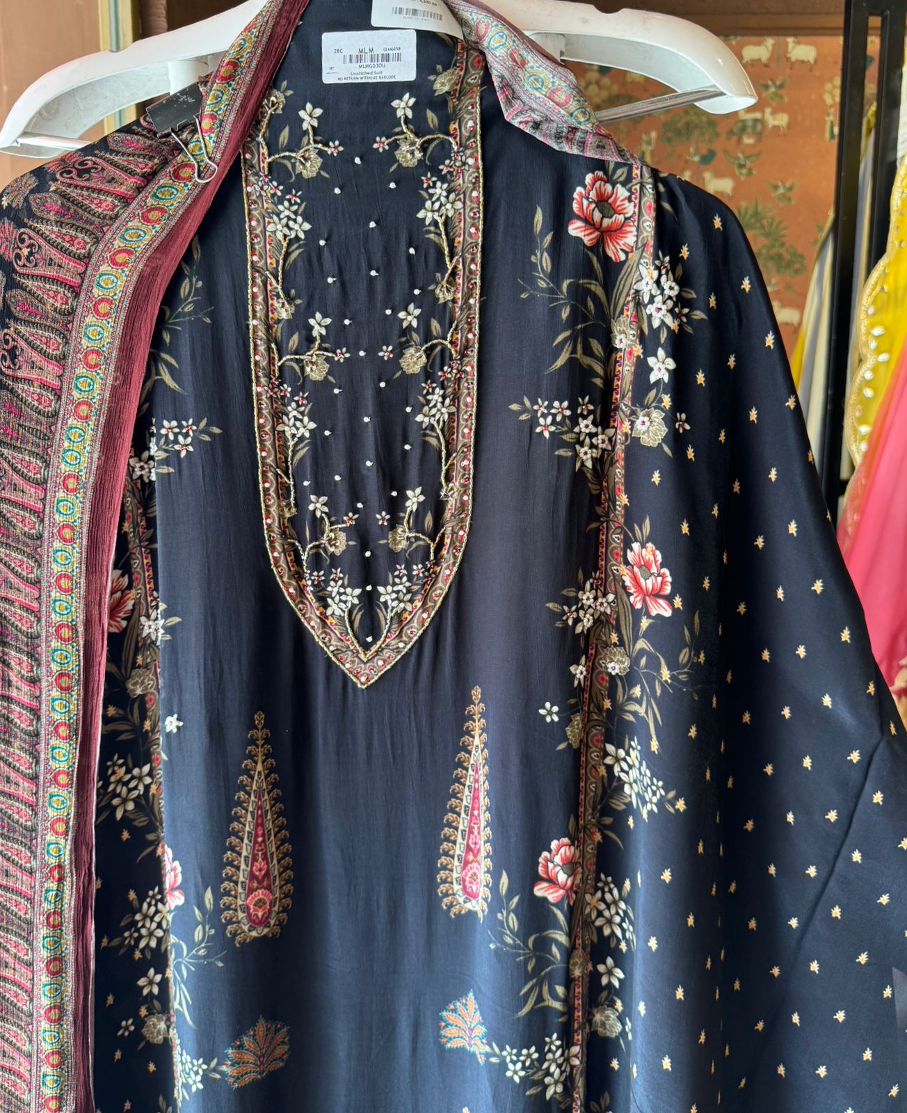 Pure crepe Pakistani digital prints (Unstitched fabrics)