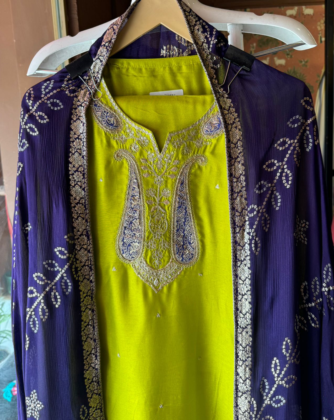 Pure silk (Unstitched kurta)