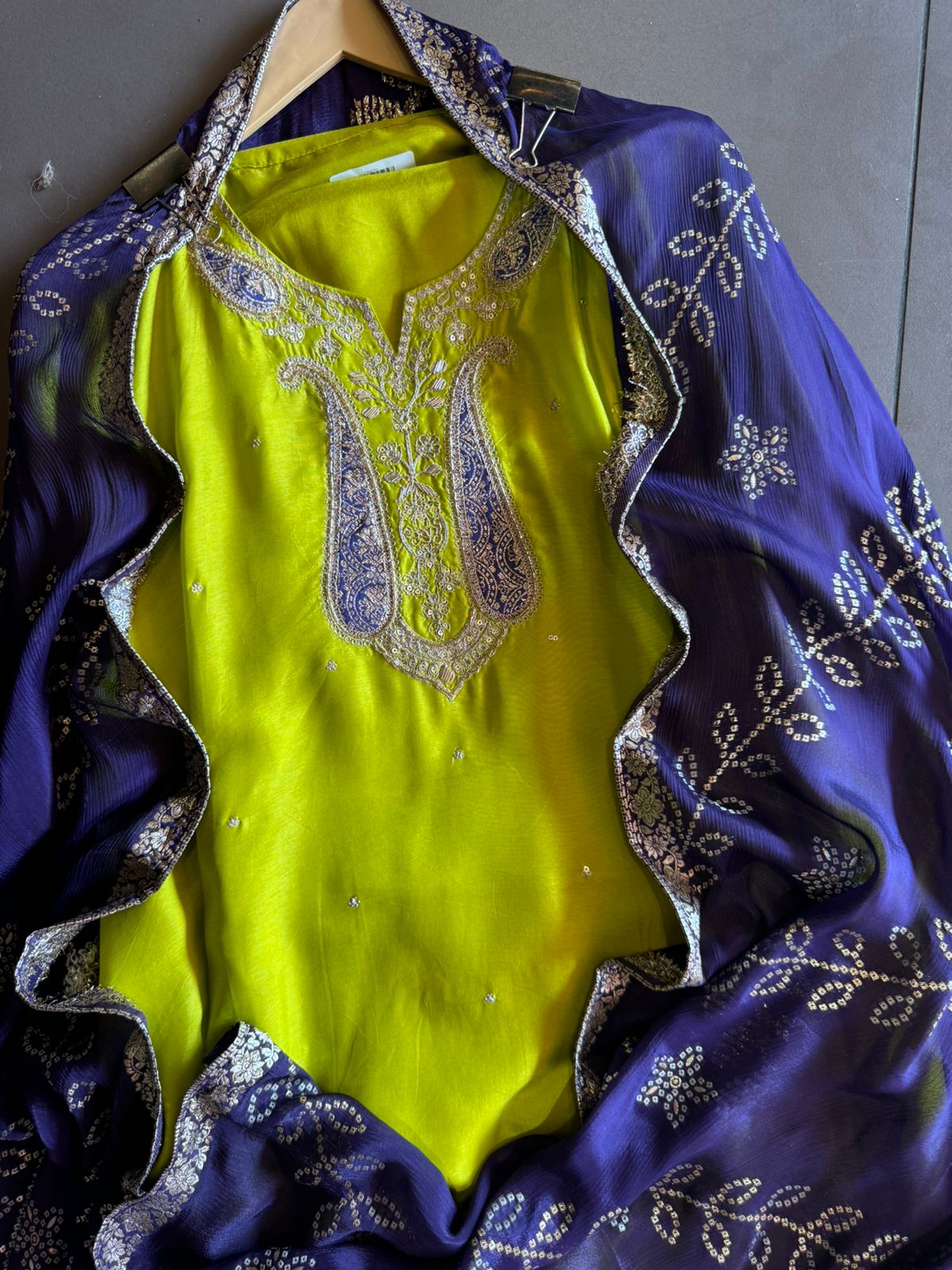 Pure silk (Unstitched kurta)