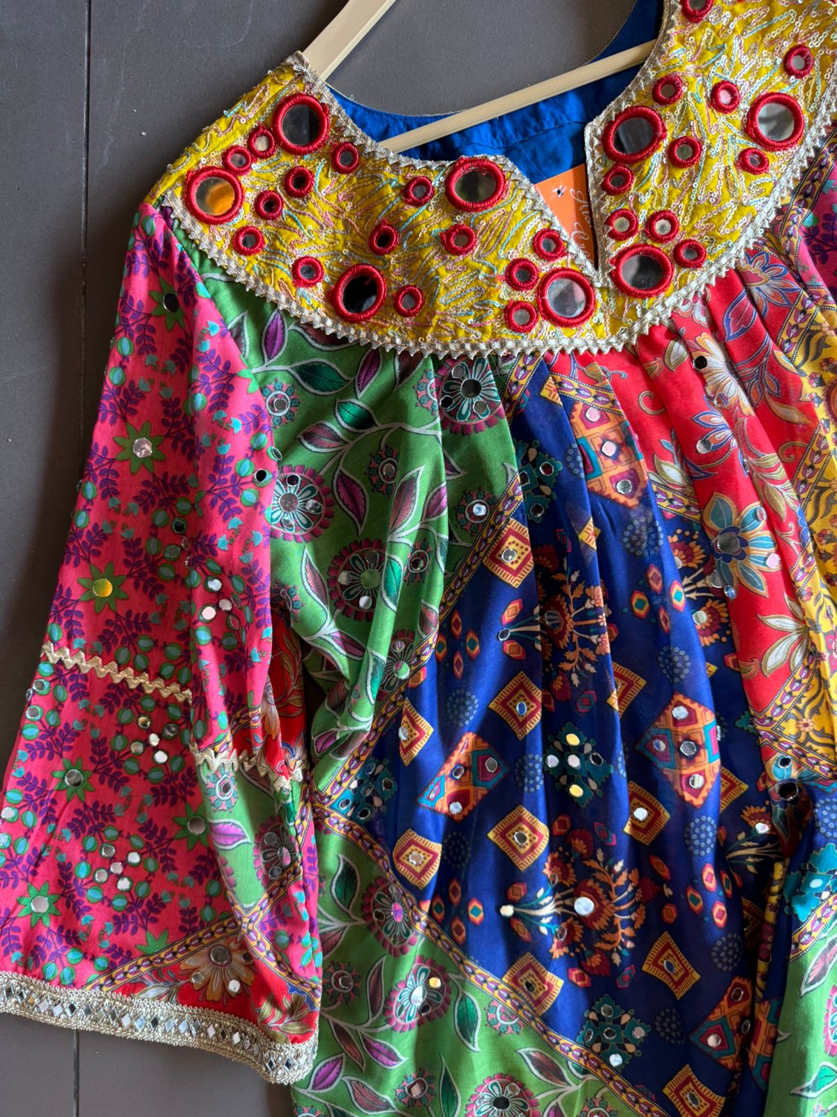 Multi coloured digital printed Cotton silk Kurta