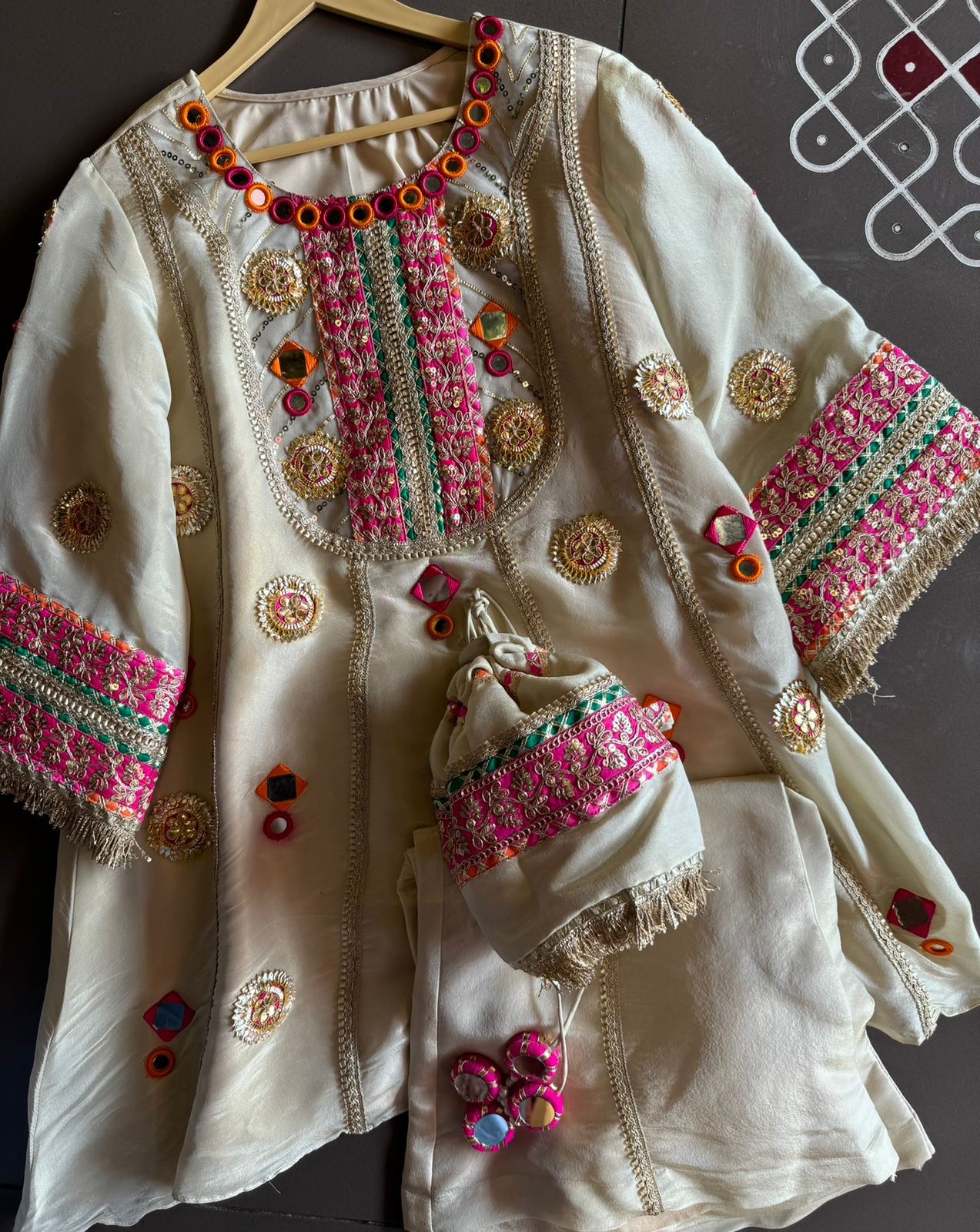 Pure shimmer tissue silk top