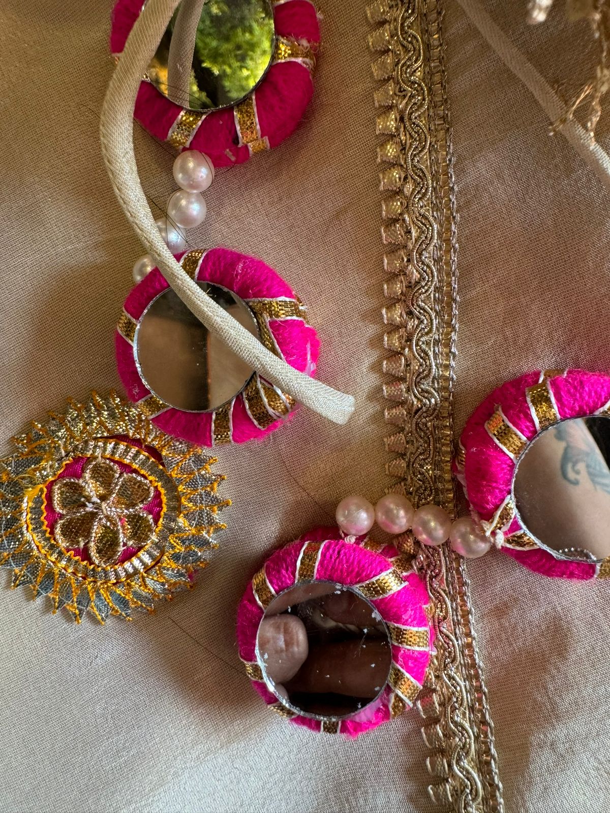 Pure shimmer tissue silk top