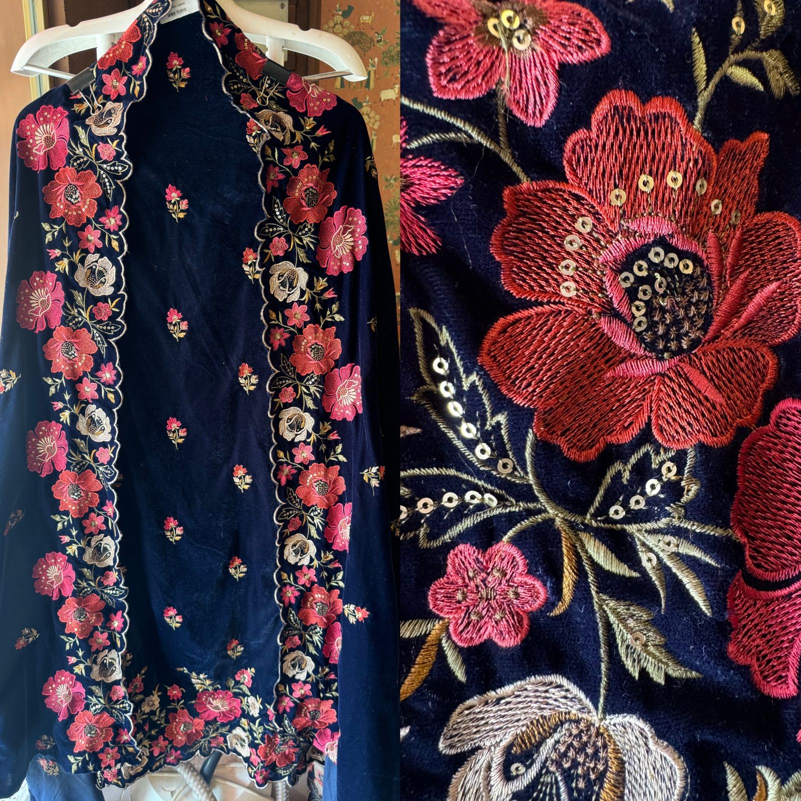 Micro velvet Unstitched suit fabric