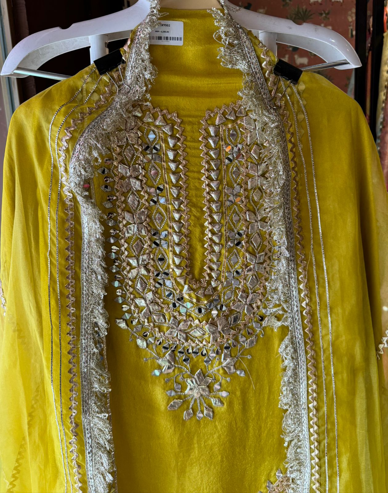 Soft shimmer tissue Unstitched Full Size shirt