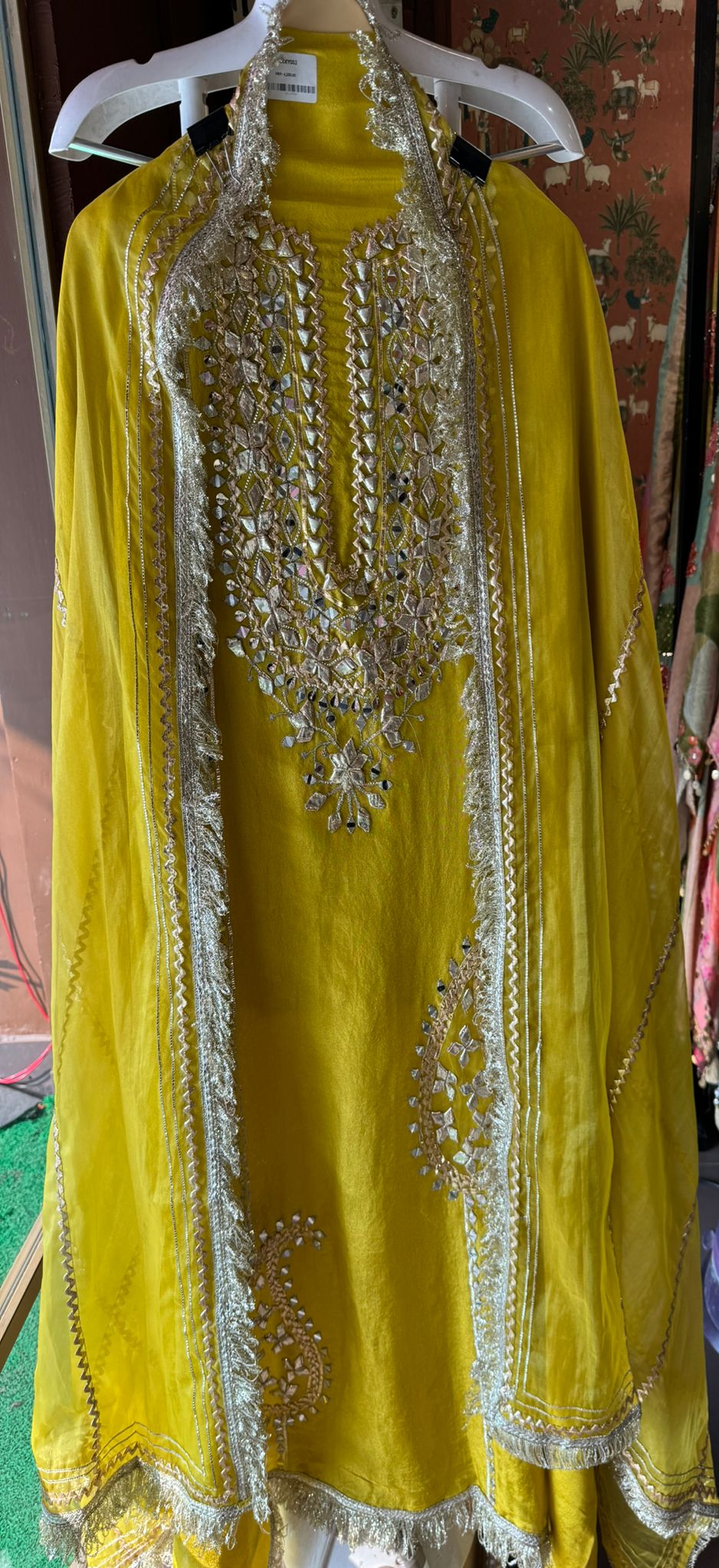 Soft shimmer tissue Unstitched Full Size shirt