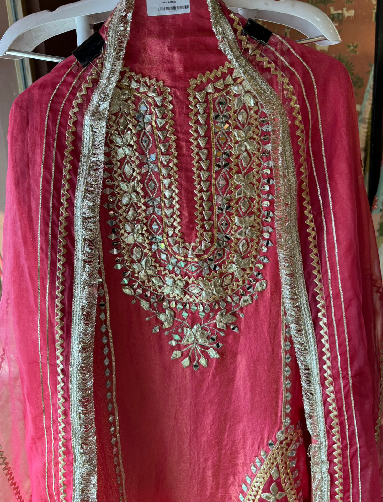 Soft shimmer tissue Unstitched Full Size shirt