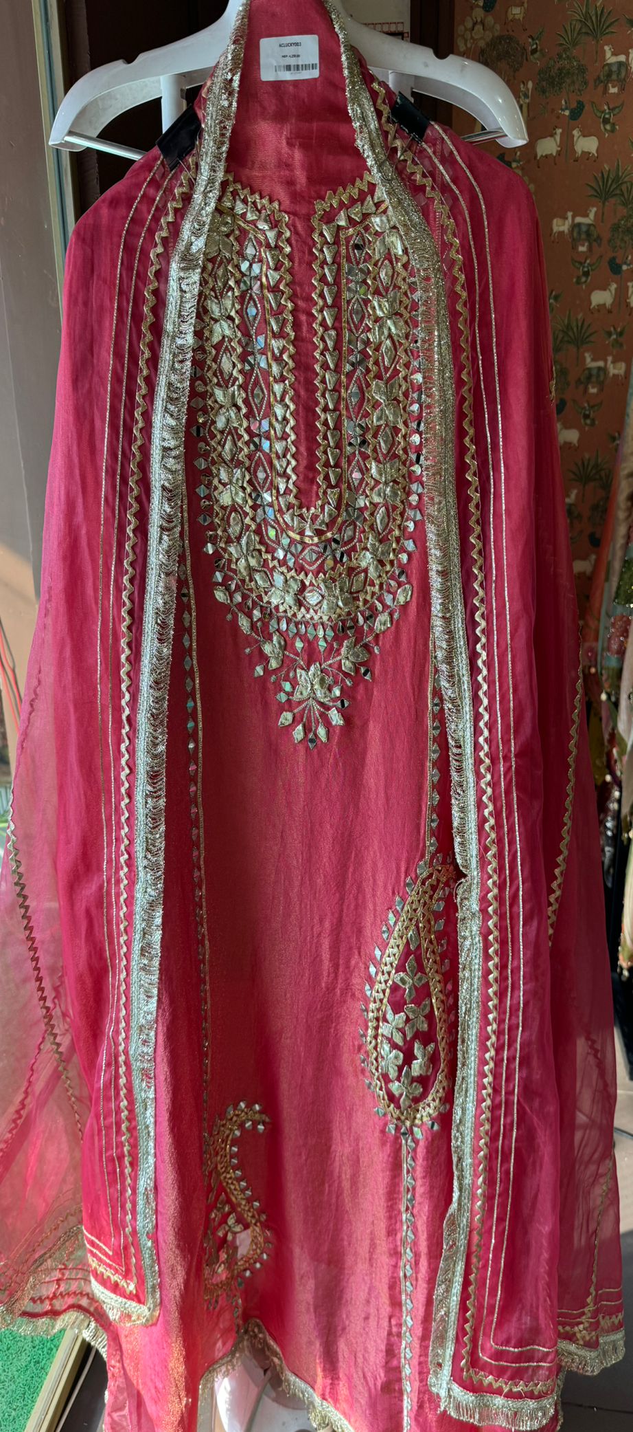 Soft shimmer tissue Unstitched Full Size shirt