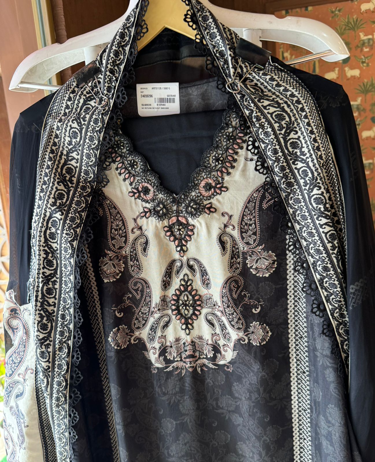 Pure Dry Silk Digital Printed (Unstitched suit)