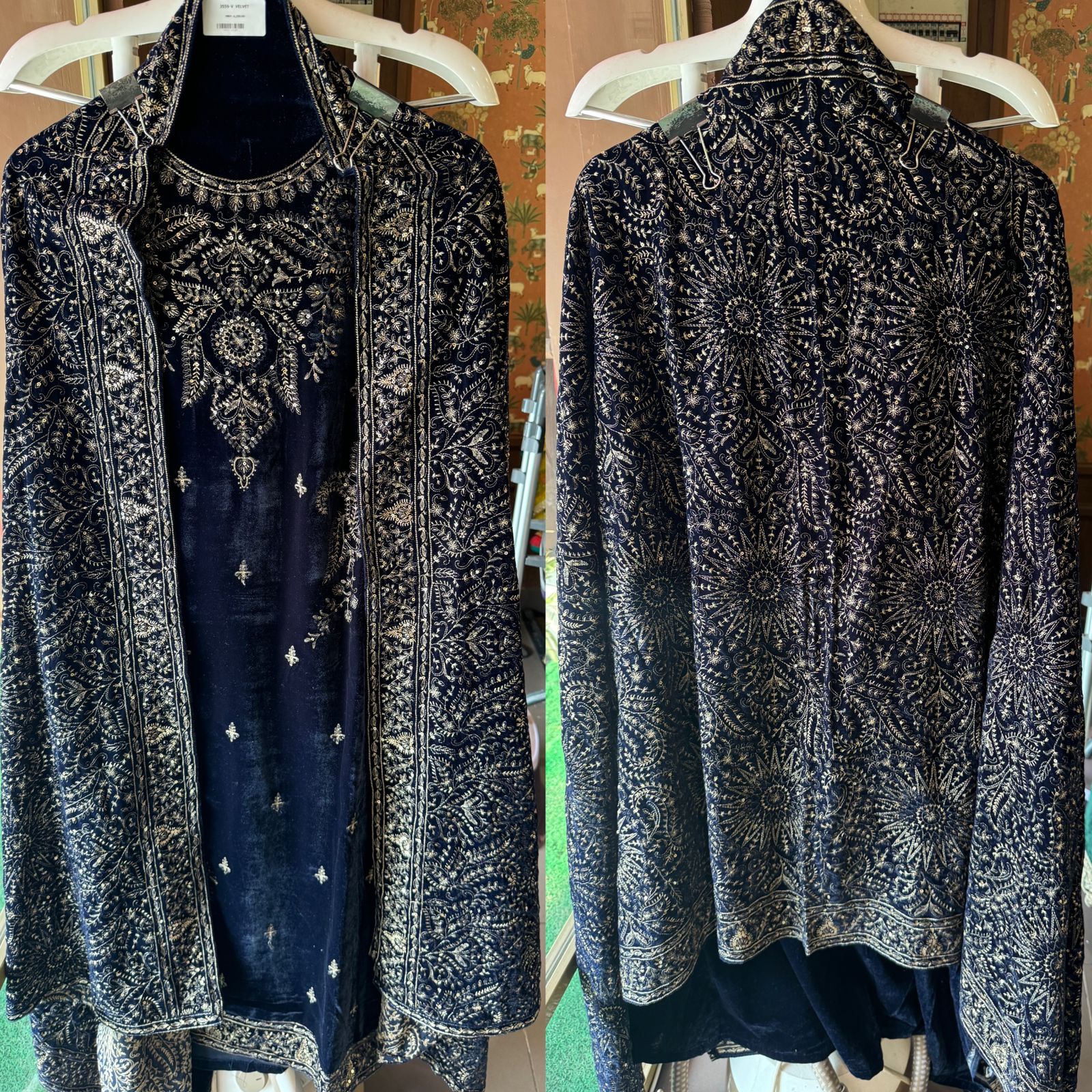 Pure micro velvet (Unstitched shirt)