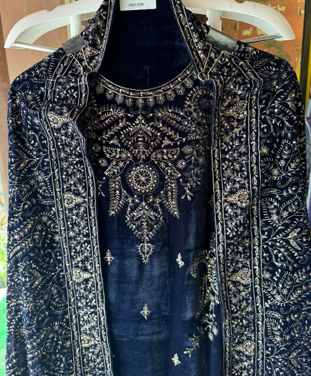 Pure micro velvet (Unstitched shirt)