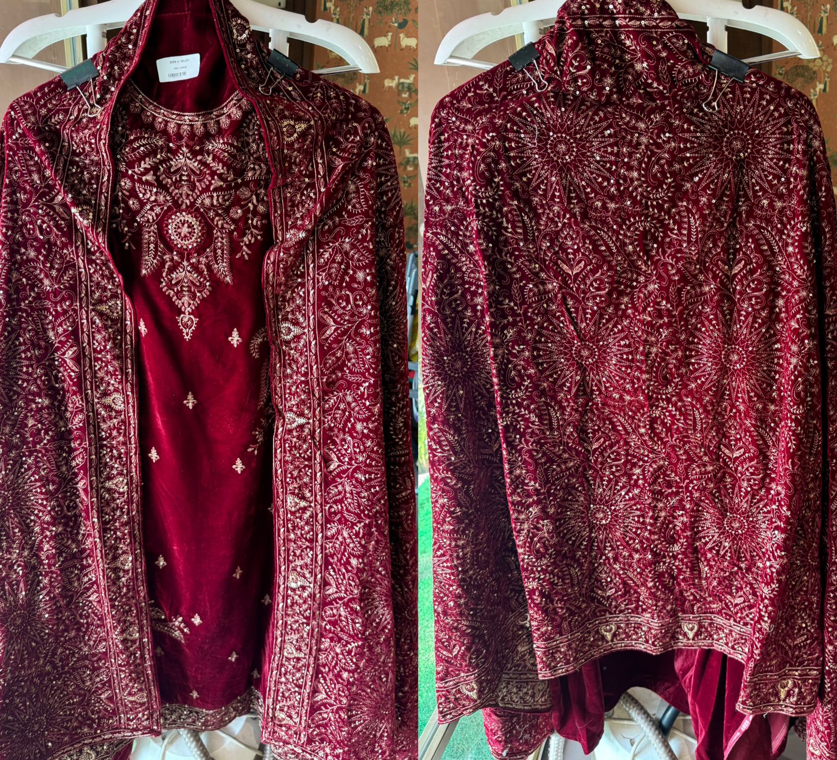 Pure micro velvet (Unstitched shirt)