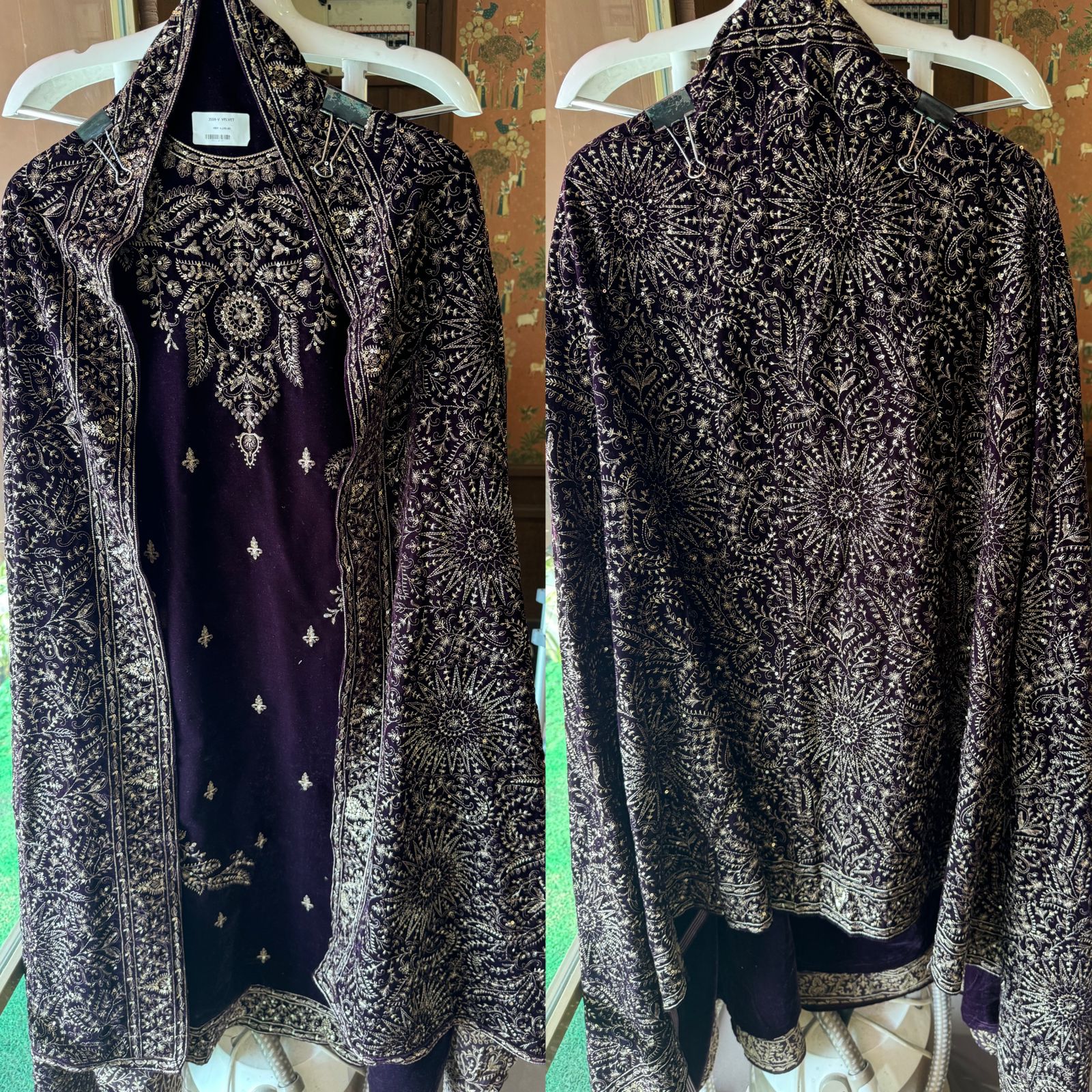 Pure micro velvet (Unstitched shirt)