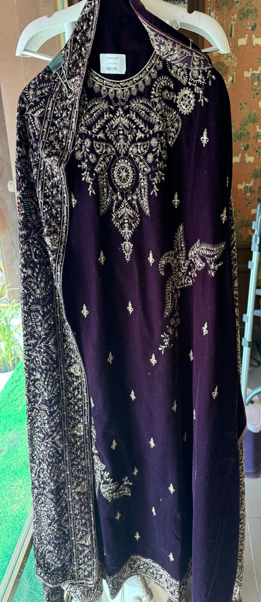 Pure micro velvet (Unstitched shirt)