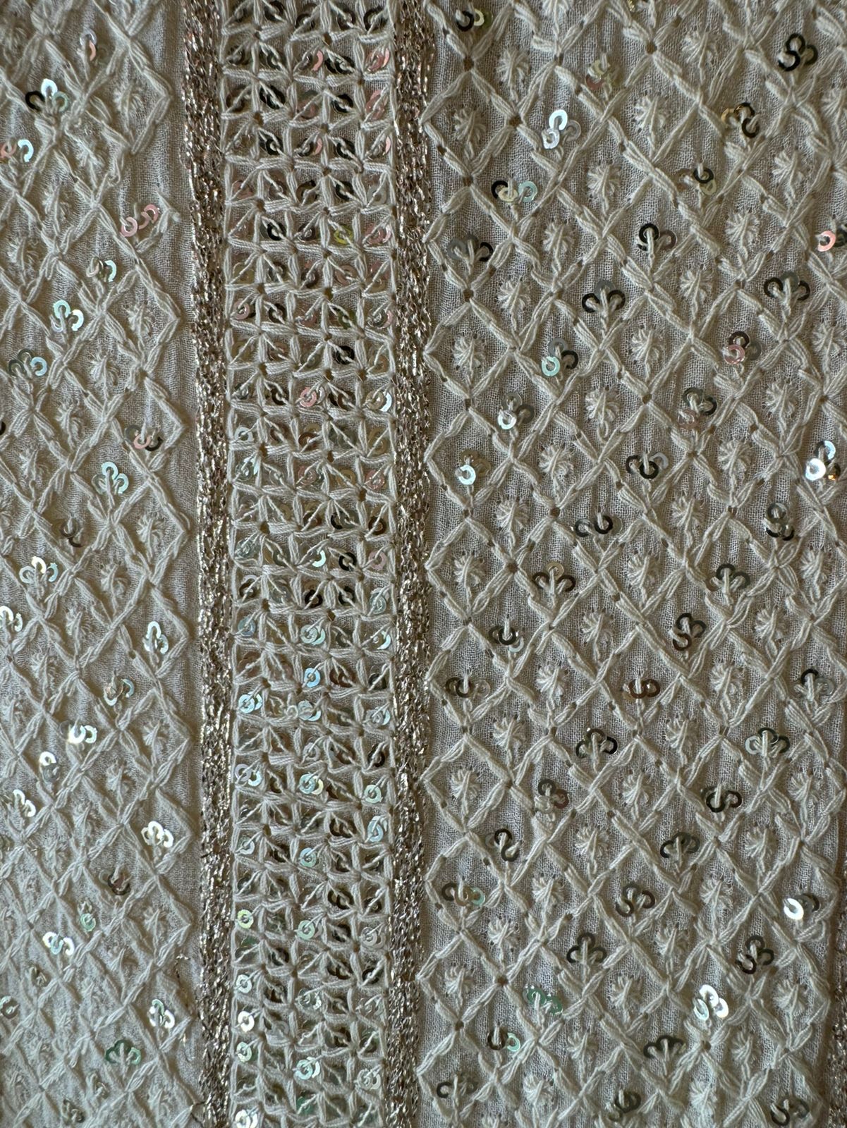 Soft and pure Georgette lakhnavi embroidered shirt