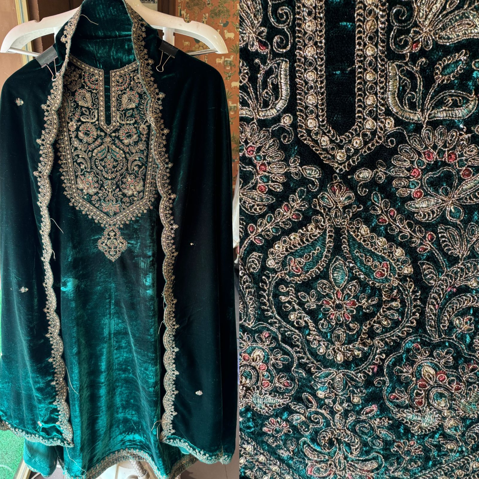 Pure micro velvet (Unstitched) shirt