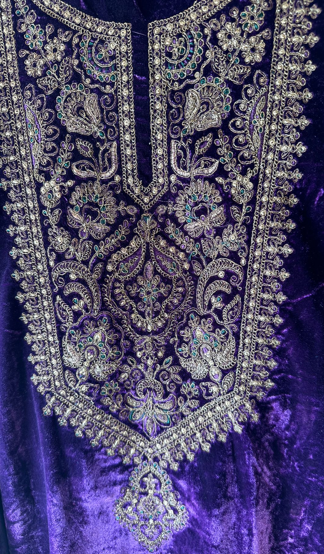 Pure micro velvet (Unstitched) shirt