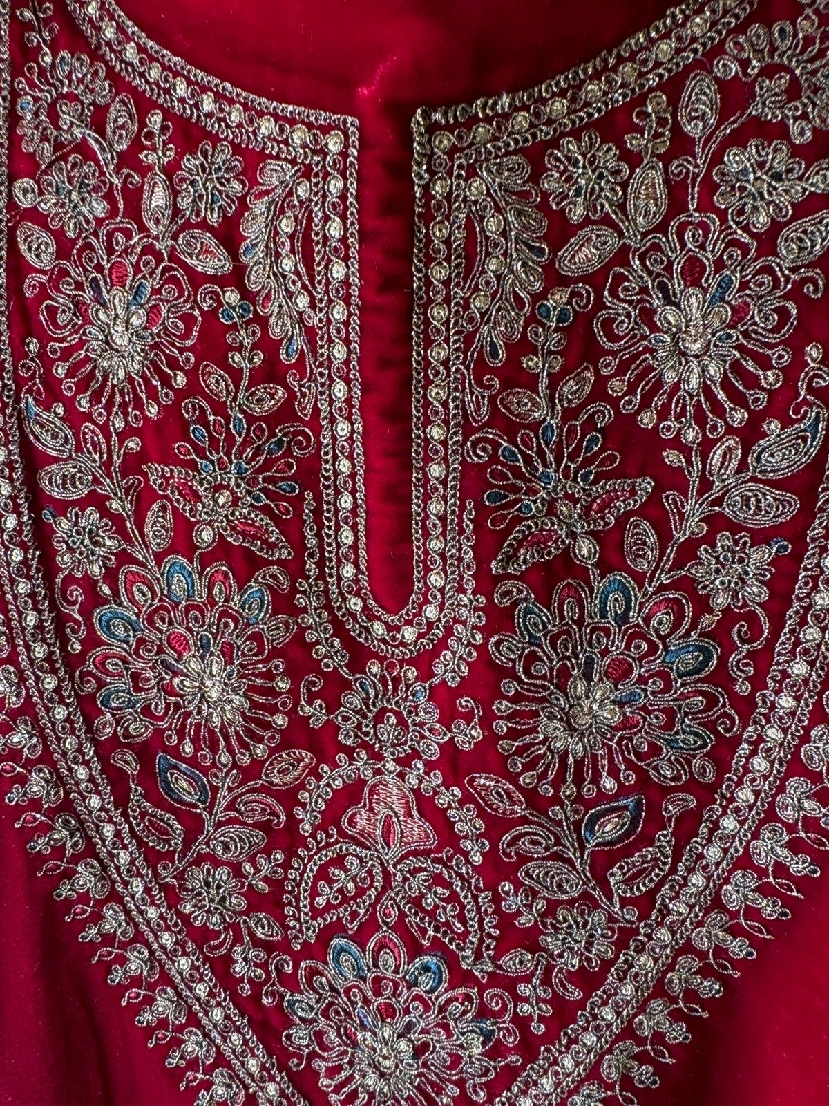 Pure micro velvet (Unstitched) shirt