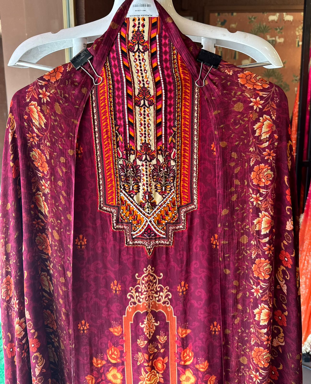 Pure crepe Pakistani digital prints (Unstitched fabrics)