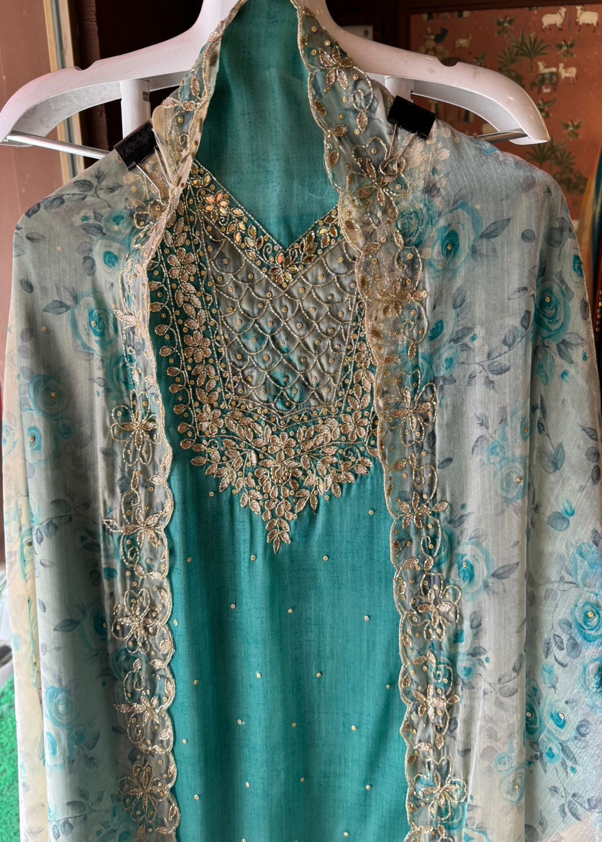 Pure soft glass tissue unstitched shirt