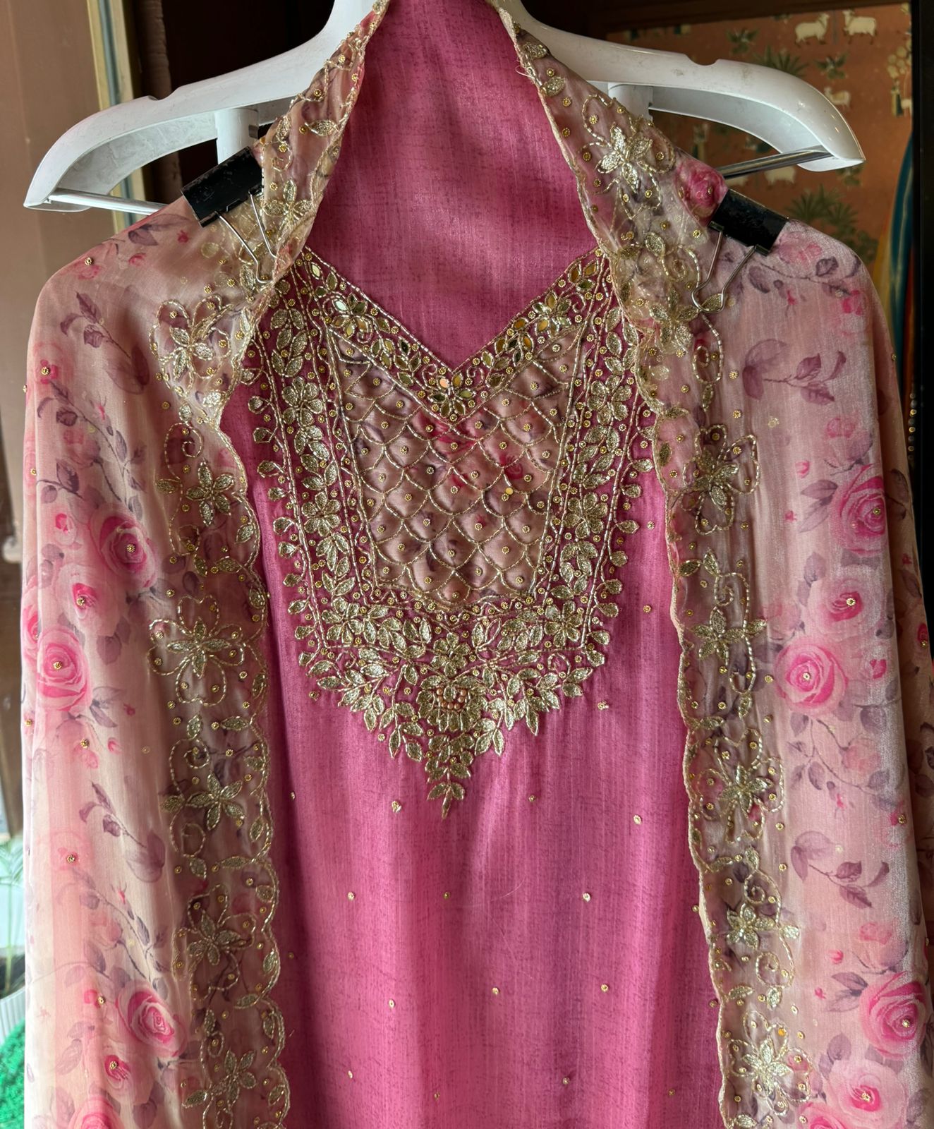 Pure soft glass tissue unstitched shirt